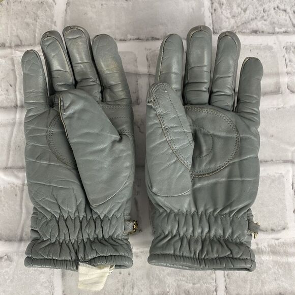 Vintage 80's Black Sheep Gray Leather Riding Gloves Size L  198 - Picture 3 of 9